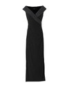 Ralph Lauren Sleeveless Pinched-waist Gown In Black
