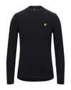 Lyle & Scott Crew Neck Sweatshirt - Jet Black In Black