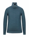 Alpha Studio Turtlenecks In Deep Jade