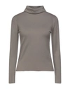 Alpha Studio Turtlenecks In Khaki