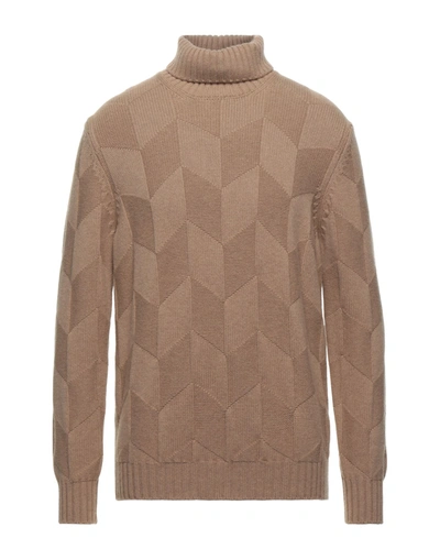 Gran Sasso Turtlenecks In Camel