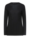 Alpha Studio Sweaters In Black