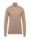 Alpha Studio Turtlenecks In Beige