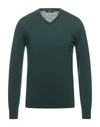 Alpha Studio Sweaters In Dark Green