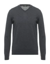 Alpha Studio Sweaters In Steel Grey