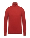 Alpha Studio Turtlenecks In Rust