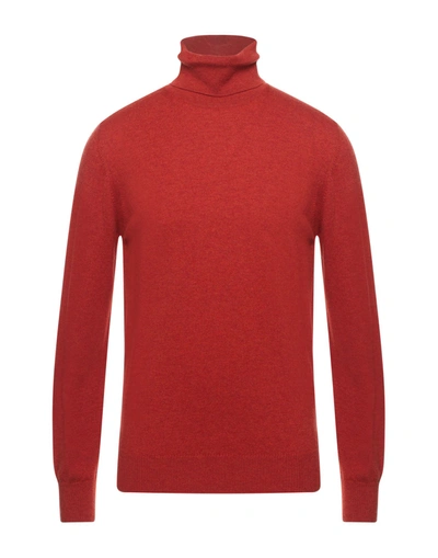 Alpha Studio Turtlenecks In Rust