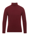 Alpha Studio Turtlenecks In Maroon
