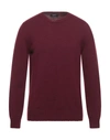 Alpha Studio Sweaters In Maroon