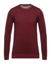 Alpha Studio Sweaters In Maroon