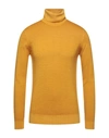 Alpha Studio Turtlenecks In Ocher