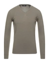 Alpha Studio Sweaters In Khaki