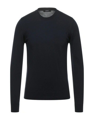 Alpha Studio Sweaters In Dark Blue