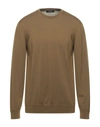 Alpha Studio Sweaters In Khaki