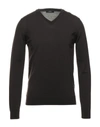 Alpha Studio Sweaters In Dark Brown