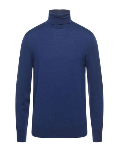 Vneck Turtlenecks In Blue