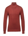 Gran Sasso Turtlenecks In Brick Red