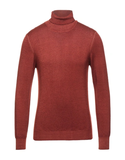 Gran Sasso Turtlenecks In Brick Red