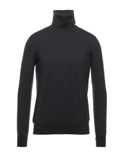 Alpha Studio Turtlenecks In Steel Grey