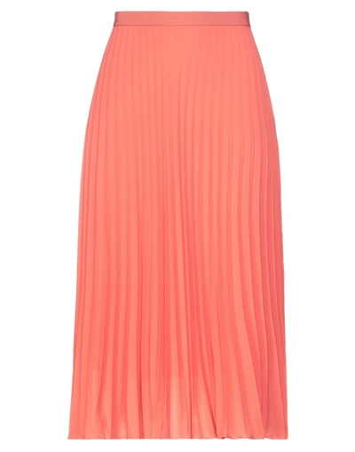 Patrizia Pepe Midi Skirts In Salmon Pink