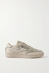 Reebok + Maison Margiela Project 0 Club C Printed Leather Sneakers In Neutrals