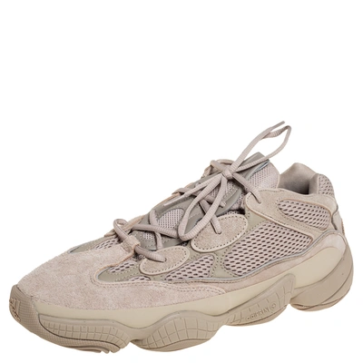 Pre-owned Yeezy X Adidas Beige Mesh And Suede 500 Taupe Light Sneakers Size Fr 47 1/3