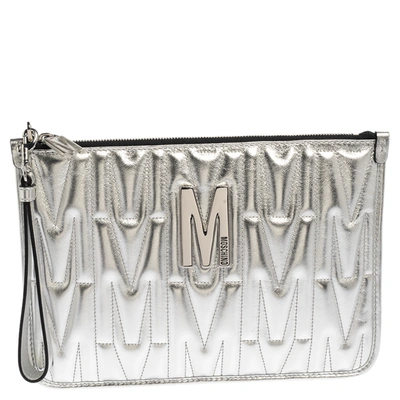 Pre-owned Moschino Silver Leather Pochette