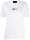 Dsquared2 Renny Fit Icon Print Jersey T-shirt In White