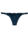 LA PERLA NAVY LACE-EMBROIDERED THONG,D72E9C13-8A21-AB87-33DD-C090DAED71B2