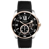 CARTIER CALIBRE DIVER STEEL ROSE GOLD LEATHER STRAP MENS WATCH W7100055,2BABFBF7-8EDE-2708-B054-2FB04DFF5595