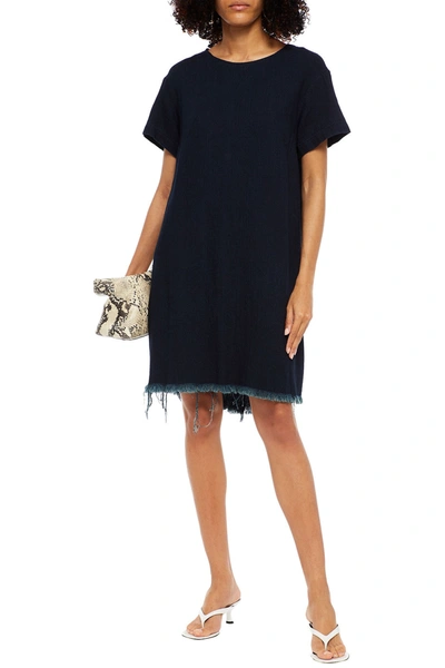 Simon Miller Frayed Denim Dress In Blue