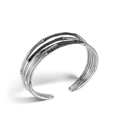 John Hardy Bamboo 1flex Cuff In Treated Black Sapphire