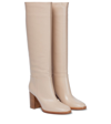 GIANVITO ROSSI SANTIAGO LEATHER KNEE-HIGH BOOTS,P00584620