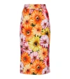 DOLCE & GABBANA 卡迪面料花卉铅笔半身裙,P00574948