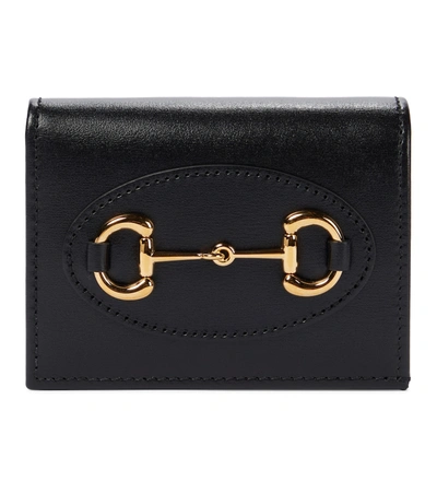 Gucci Horsebit 1955 Card Case Wallet In Black