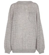BRUNELLO CUCINELLI CABLE-KNIT MOHAIR-BLEND SWEATER,P00593446