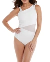 Miraclesuit Azura Mesh High-neck One-piece Swimsuit In White