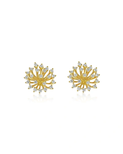 Hueb Luminus 18k Yellow Gold Stemmed Diamond Earrings