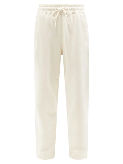 Ganni Software Recycled Cotton-blend Track Pants In 135 Egret