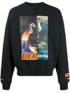 Heron Preston Black Split Herons Print Sweatshirt