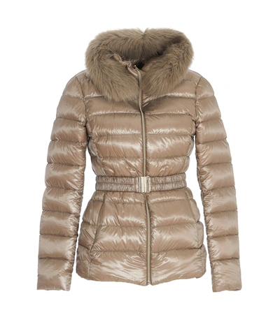 Herno Claudia Down Jacket In Beige
