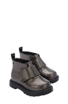 Mini Melissa Kids' Faux Fur Lined Chelsea Boot In Black Glitter Multi