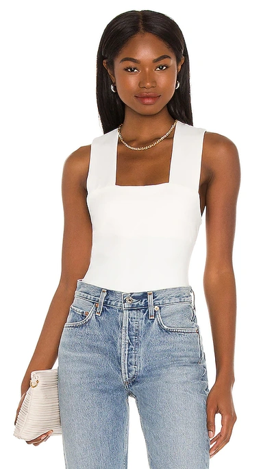 Free People She's So Sleek Bodysuit In White