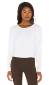 Beyond Yoga Featherweight Morning Light Pullover In White