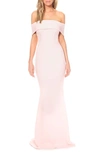 Katie May Legacy Off The Shoulder Trumpet Gown In Blushdnu