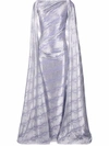 TALBOT RUNHOF DRAPED MAXI GOWN