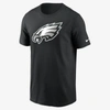 Nike Men's Philadelphia Eagles Dri-fit Cotton Essential Logo T-shirt In Black