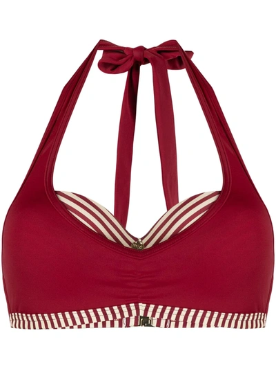 Marlies Dekkers Stripe-detail Bikini Top In Rot