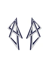 Stephen Webster 18kt White Gold Vertigo Infinity Diamond Earrings In Silber