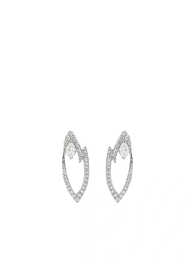 Stephen Webster 18kt White Gold Lady Stardust Diamond Earrings In Silber